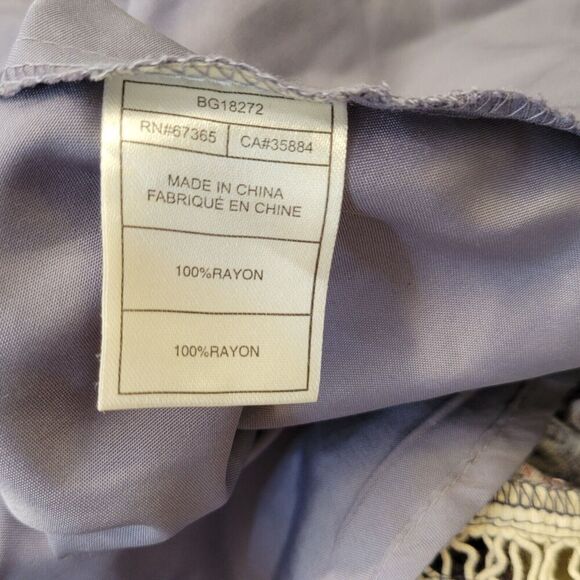 BB Dakota Small Dress women crochet keyhole sheer lining flowy midi sheath - Picture 8 of 13